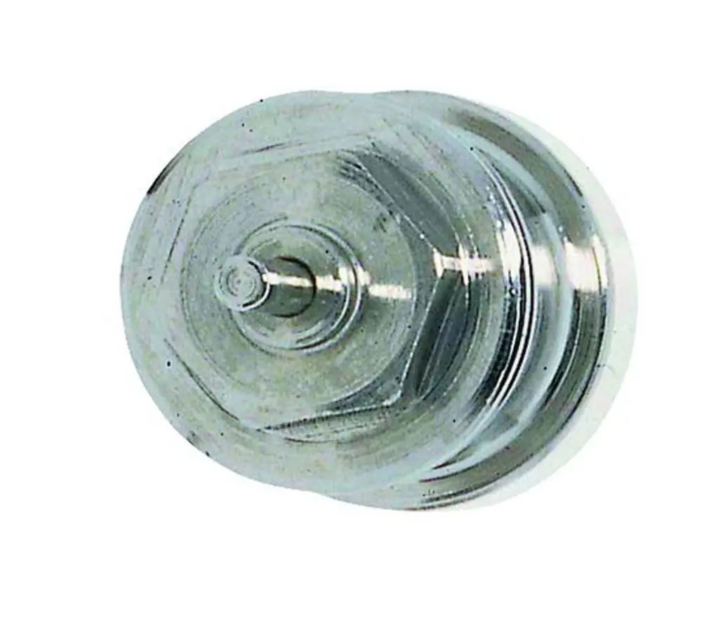 Adapter zur Verbindung von Heizkörperventilen für Fremdfabrikate, gefertigt von IMI Hydronic Engineering. Metallische Oberfläche, zylindrische Form, mit zentralem Anschluss.